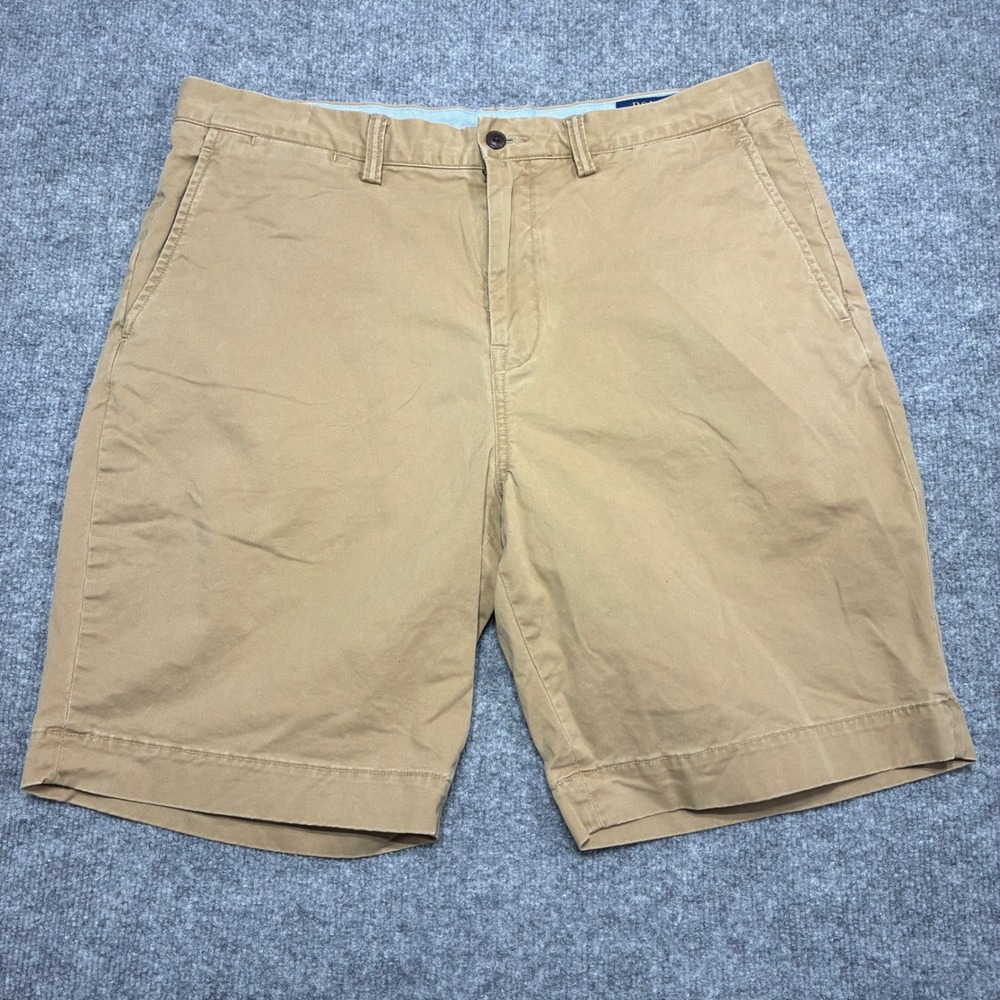 Polo Ralph Lauren Mens Chino Shorts 35 Khaki Tan Stretch Classic Fit‎ Golf